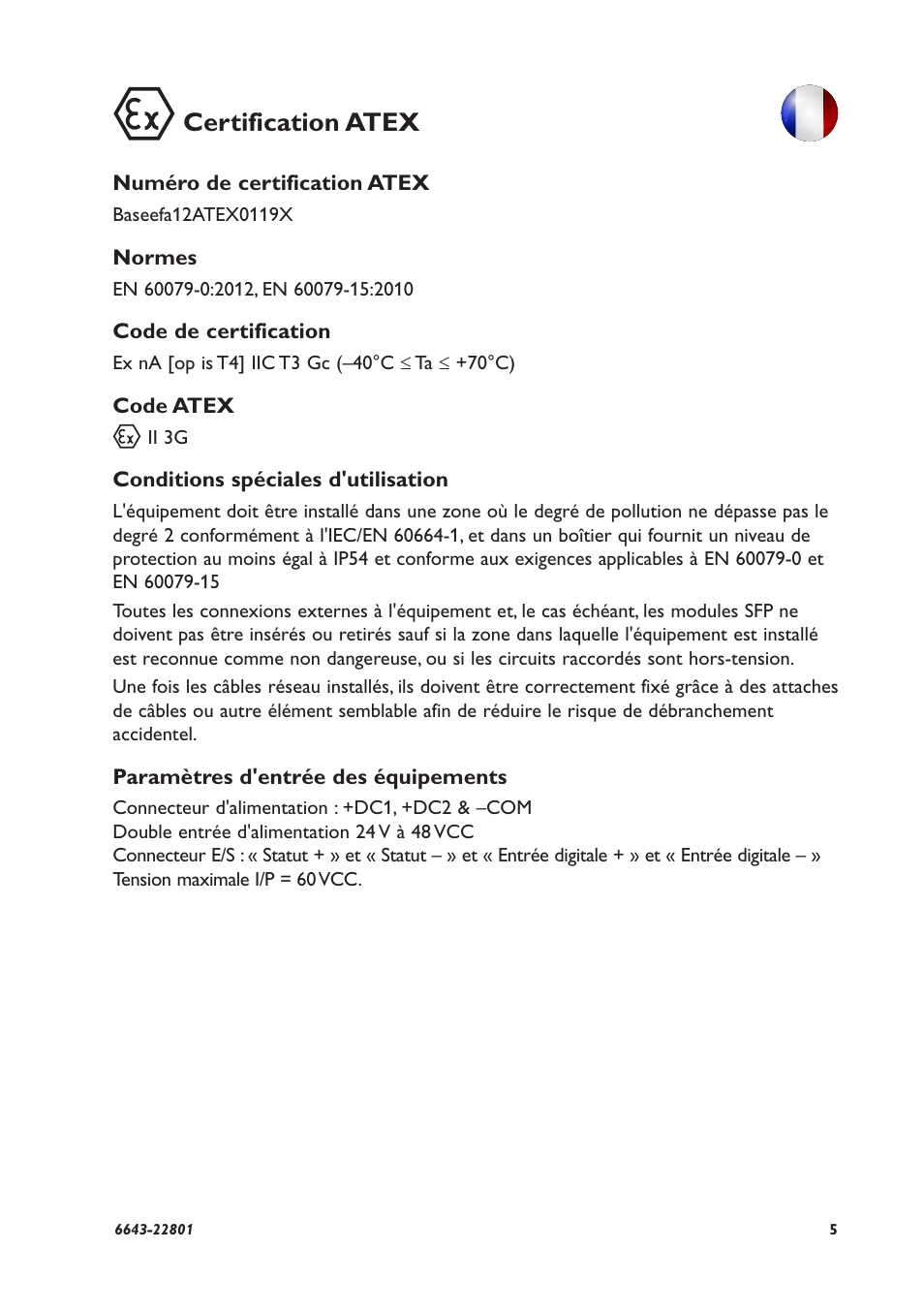 Certification atex | Westermo Lynx-x05-S1-EX User Manual | Page 5 / 24