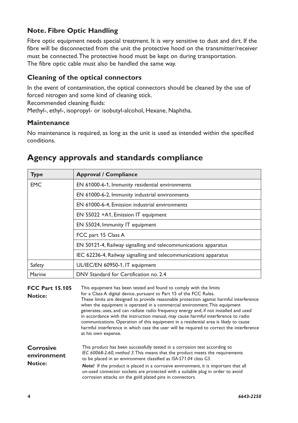 Agency approvals and standards compliance | Westermo Lynx-x06-F2G User Manual | Page 4 / 16