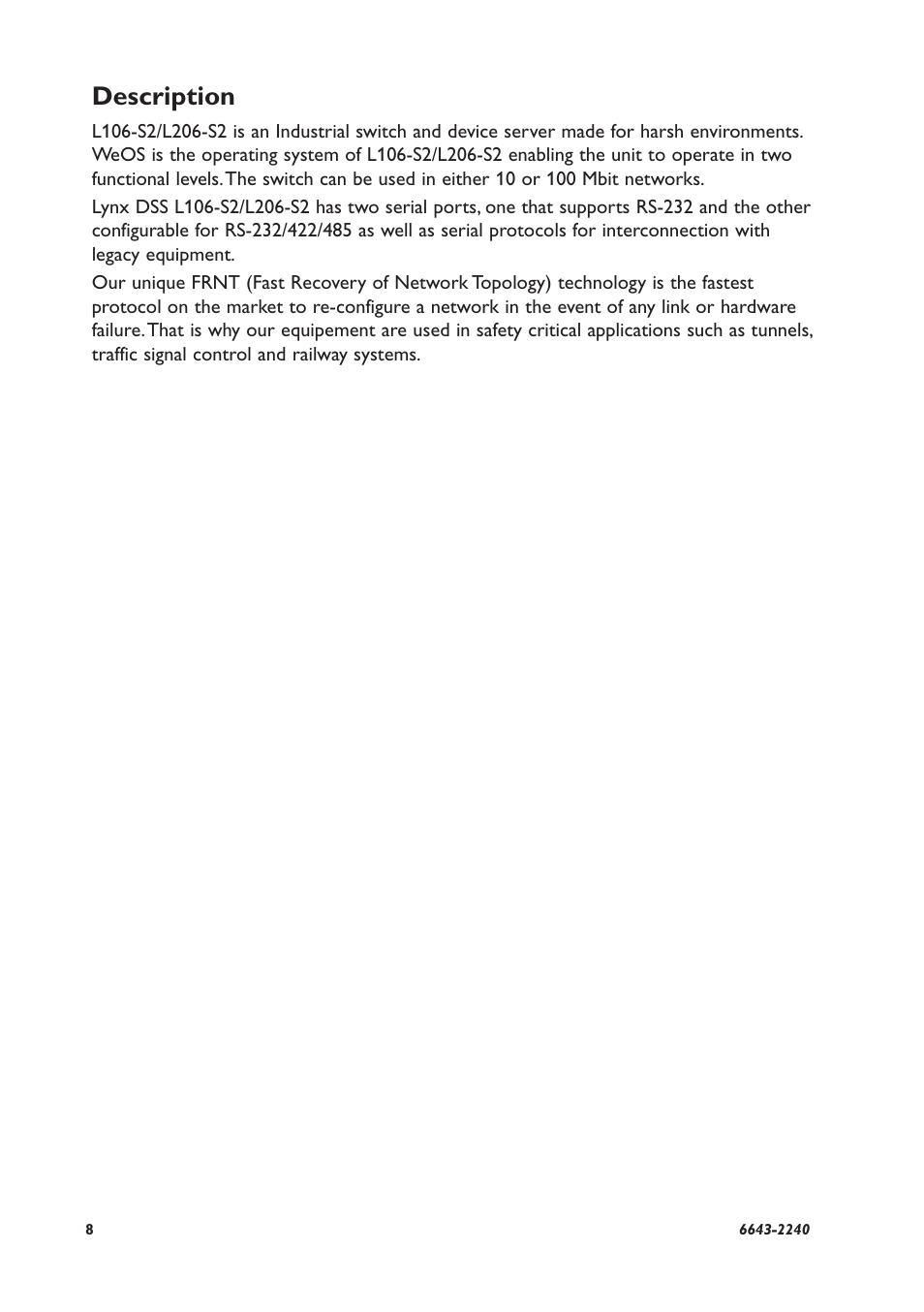 Description | Westermo Lynx-x06-S2 User Manual | Page 8 / 20