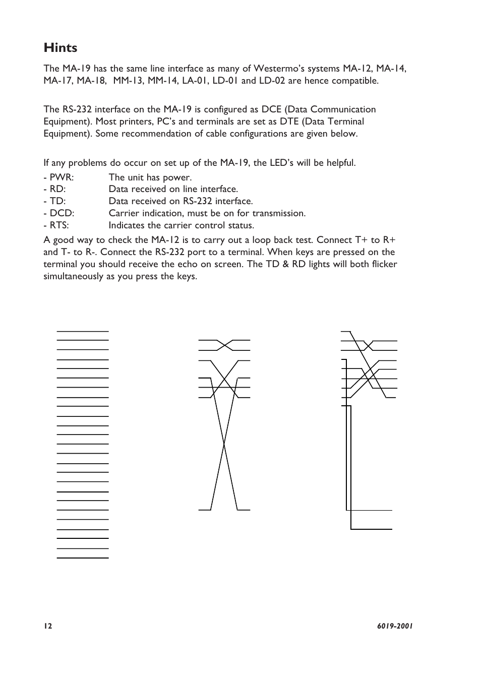 Hints | Westermo MA-19 User Manual | Page 6 / 8