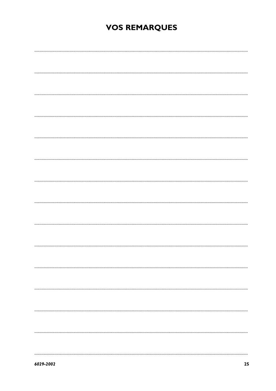 Vos remarques | Westermo MA-29 User Manual | Page 25 / 28