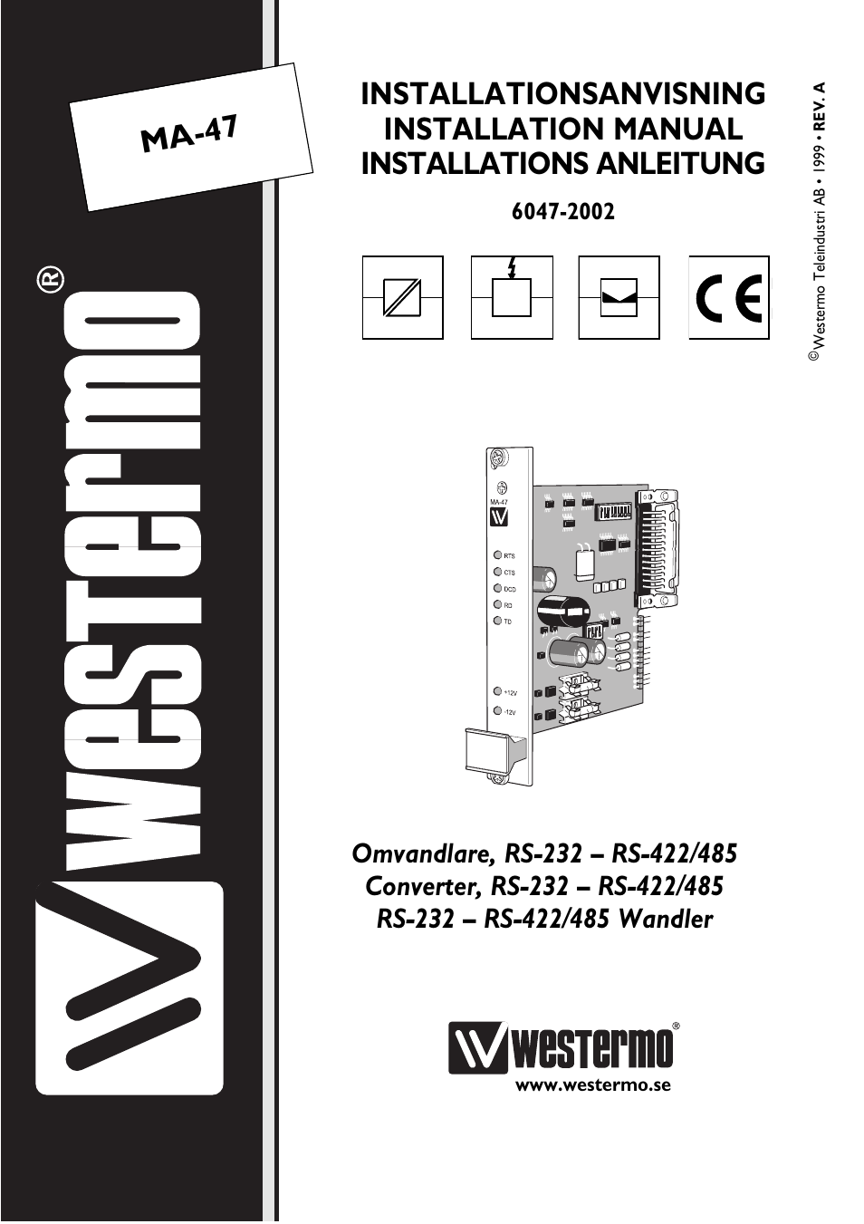 Westermo MA-47 User Manual | 7 pages