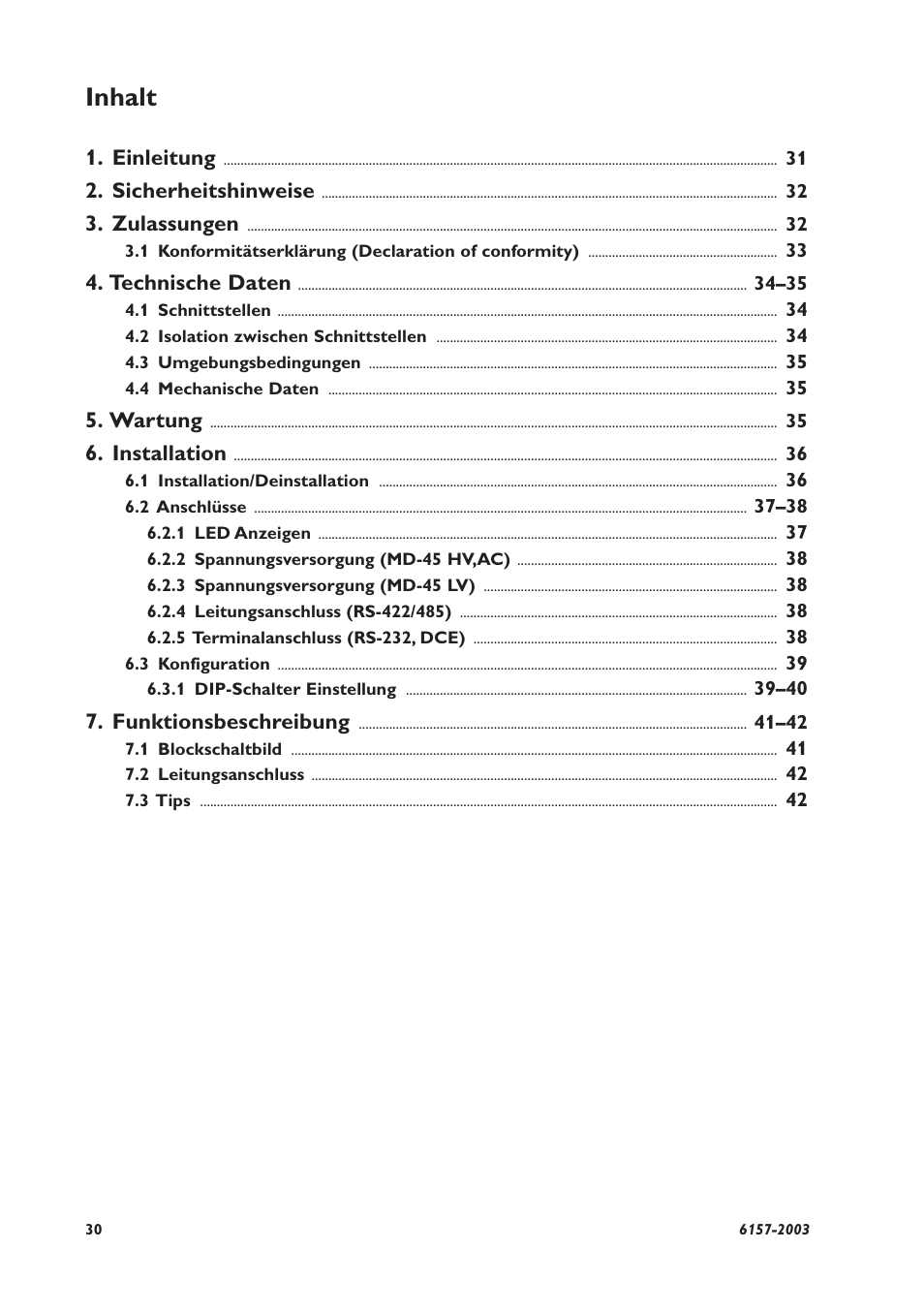 Inhalt | Westermo MD-45 User Manual | Page 30 / 60