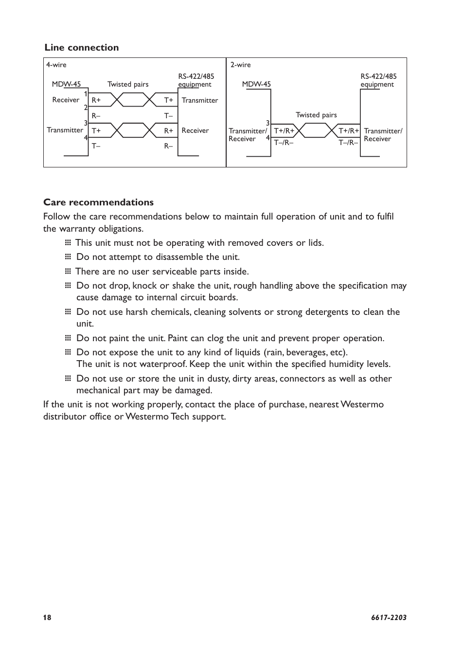 Westermo MDW-45 User Manual | Page 18 / 20