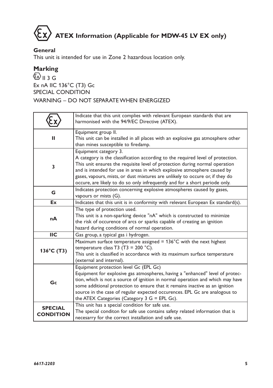 Marking | Westermo MDW-45 User Manual | Page 5 / 20