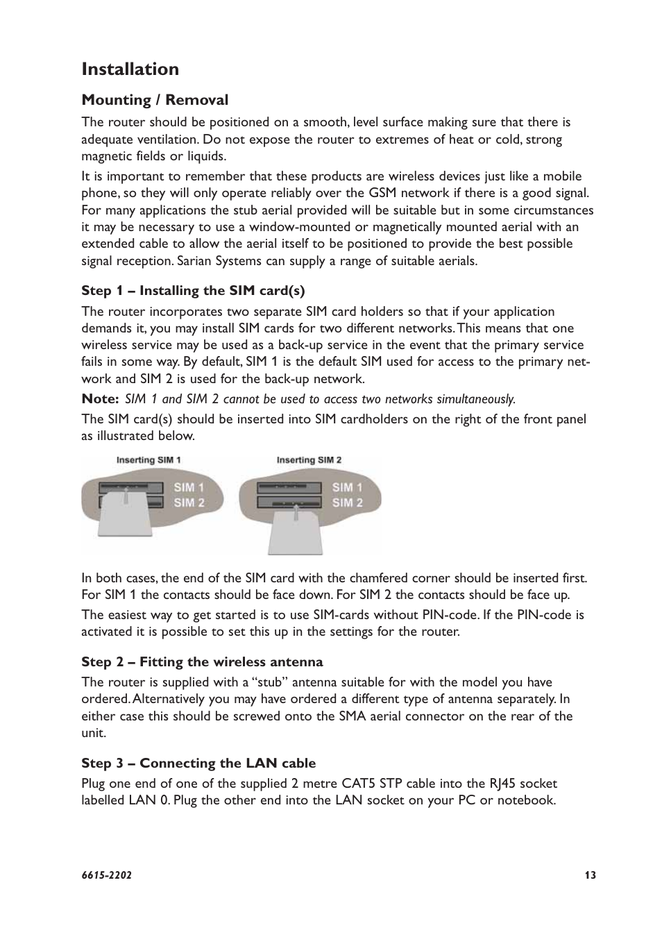 Installation | Westermo MR-200 User Manual | Page 13 / 20