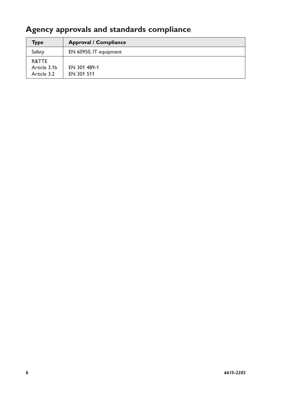 Agency approvals and standards compliance | Westermo MR-200 User Manual | Page 6 / 20