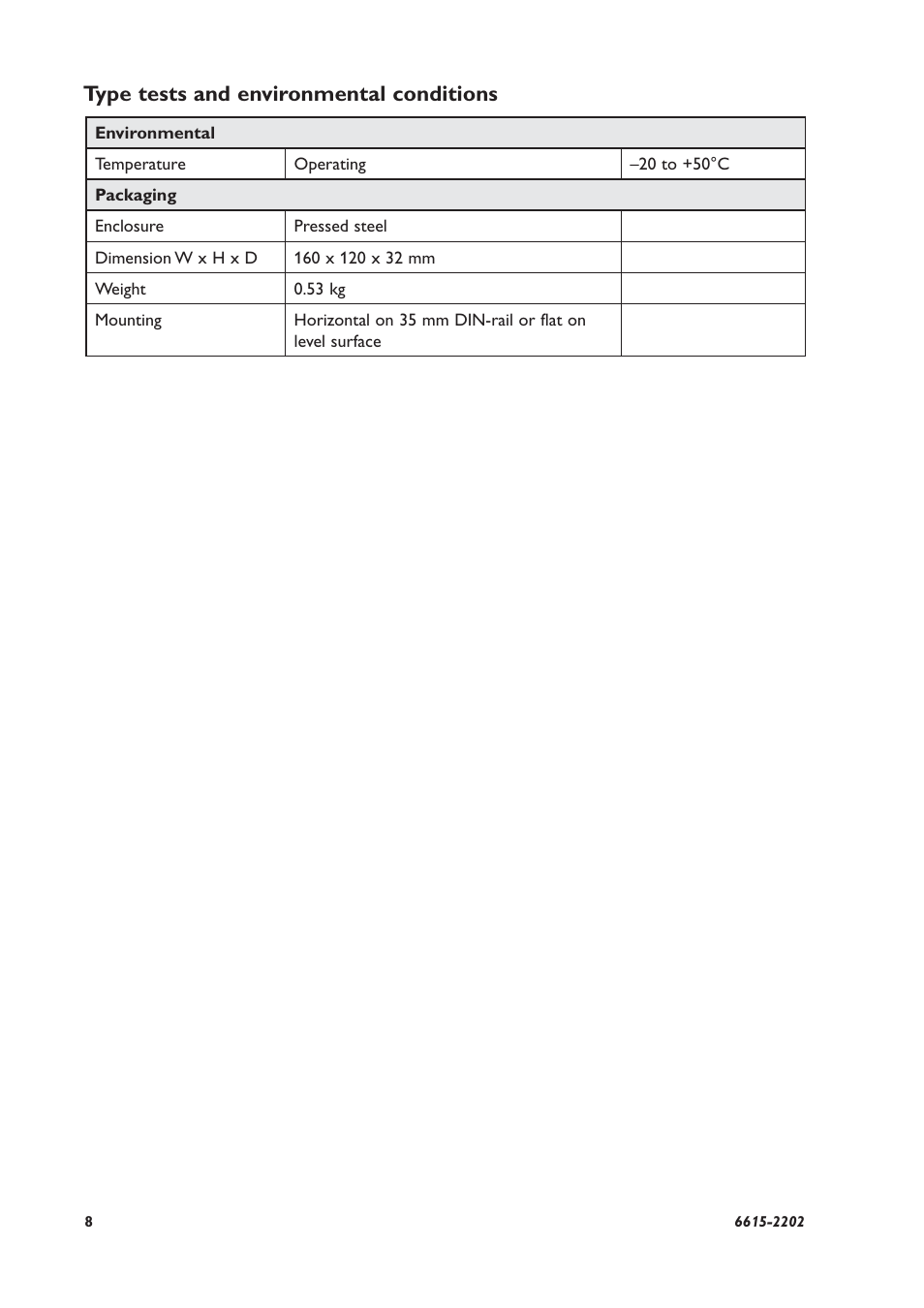 Type tests and environmental conditions | Westermo MR-200 User Manual | Page 8 / 20