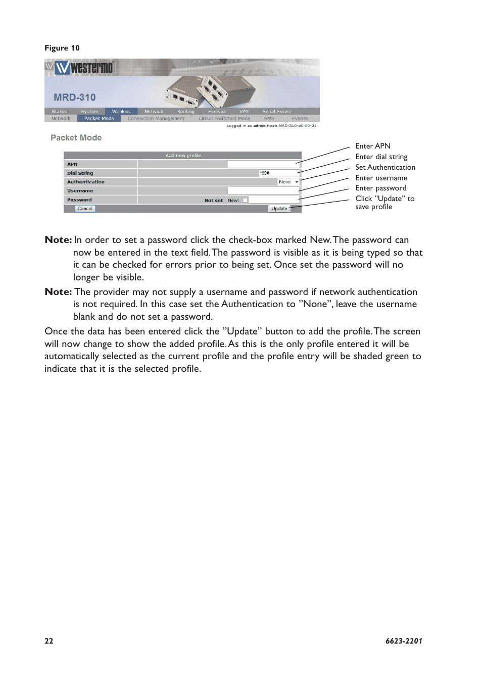 Westermo MRD-310 User Manual | Page 22 / 28