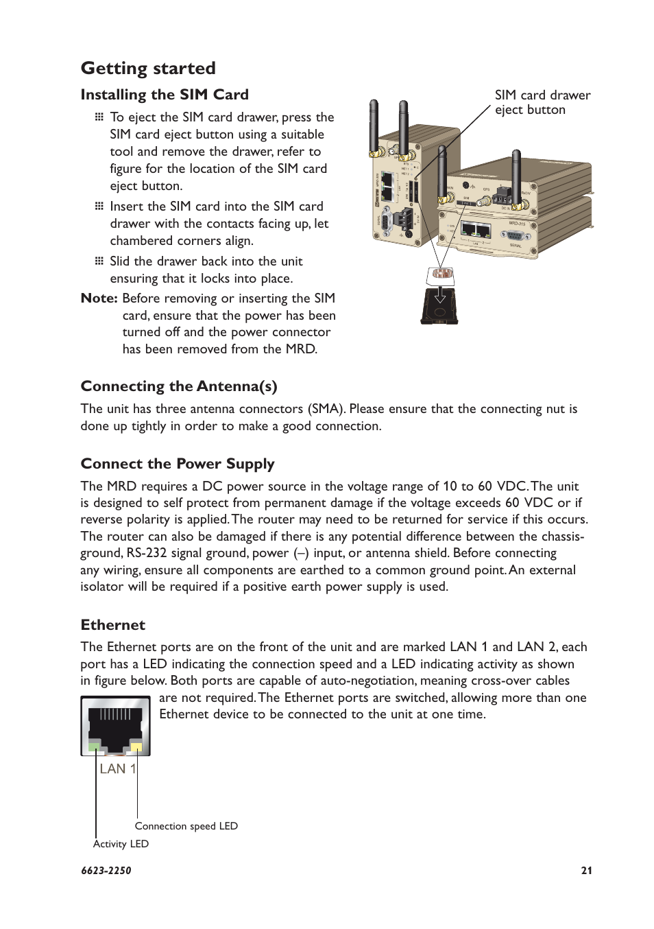 Getting started | Westermo MRD-315 User Manual | Page 21 / 34