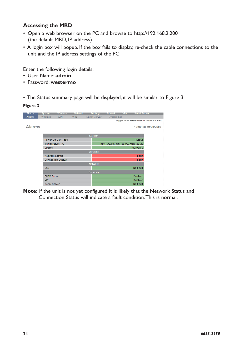 Westermo MRD-315 User Manual | Page 24 / 34