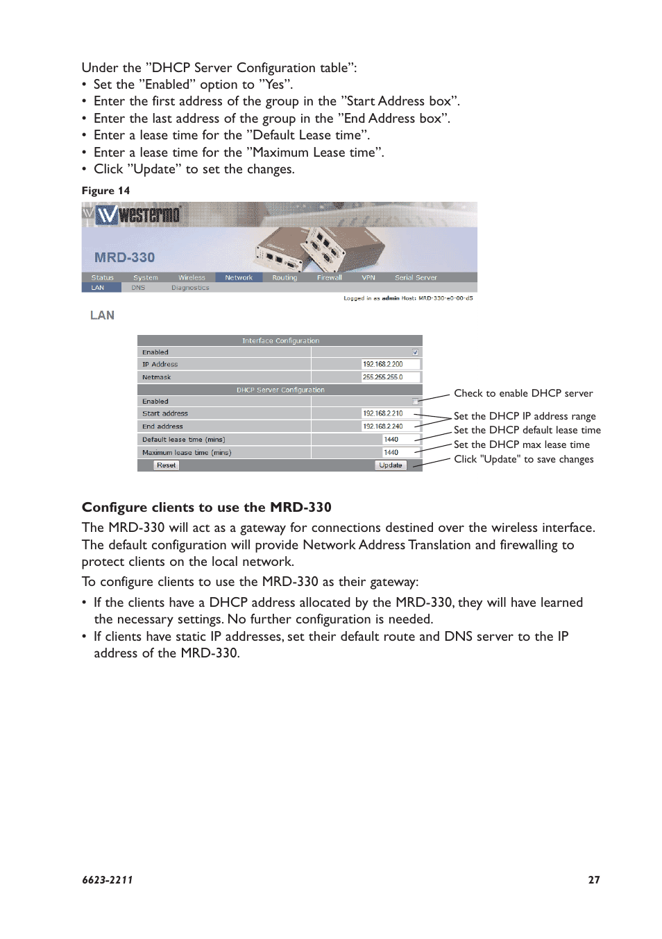 Westermo MRD-330 User Manual | Page 27 / 32