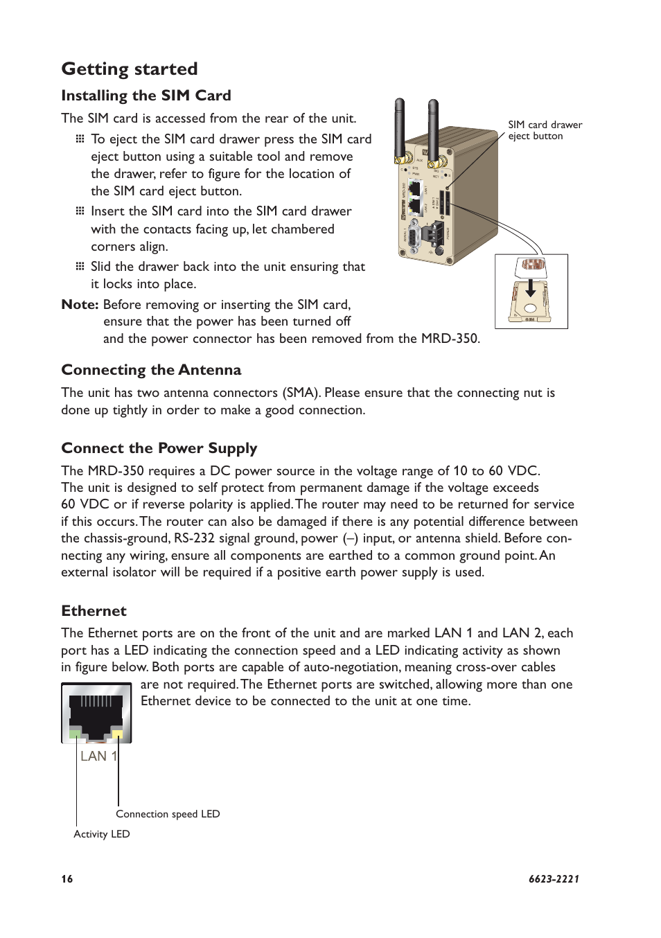 Getting started | Westermo MRD-350 User Manual | Page 16 / 32