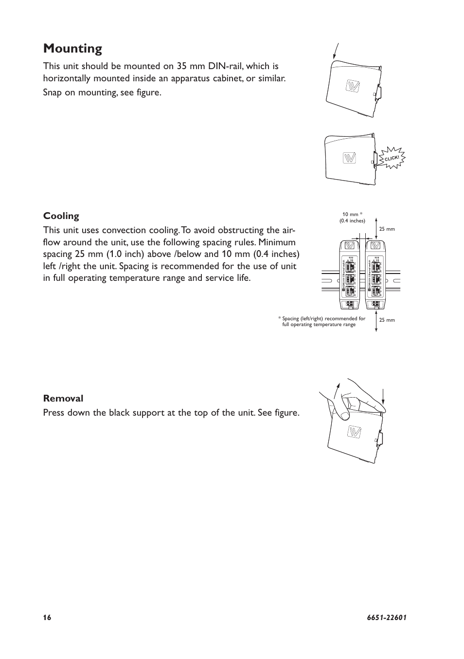 Mounting | Westermo ODW-610-F1 User Manual | Page 16 / 20