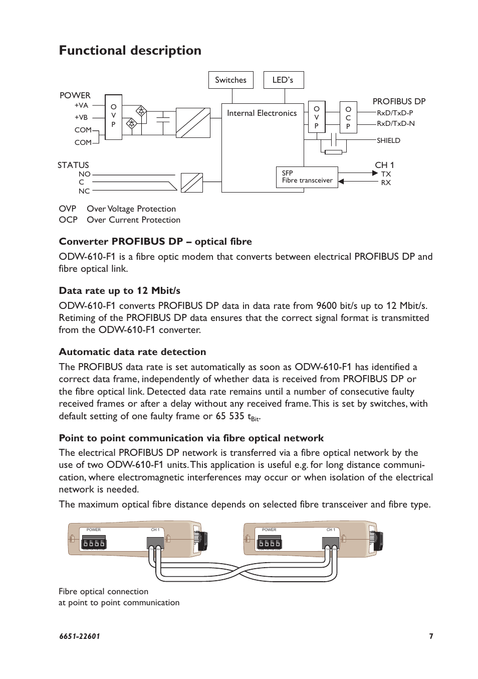 Functional description | Westermo ODW-610-F1 User Manual | Page 7 / 20