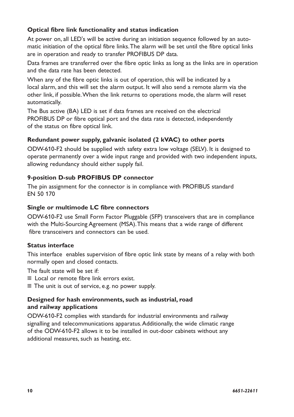 Westermo ODW-610-F2 User Manual | Page 10 / 24