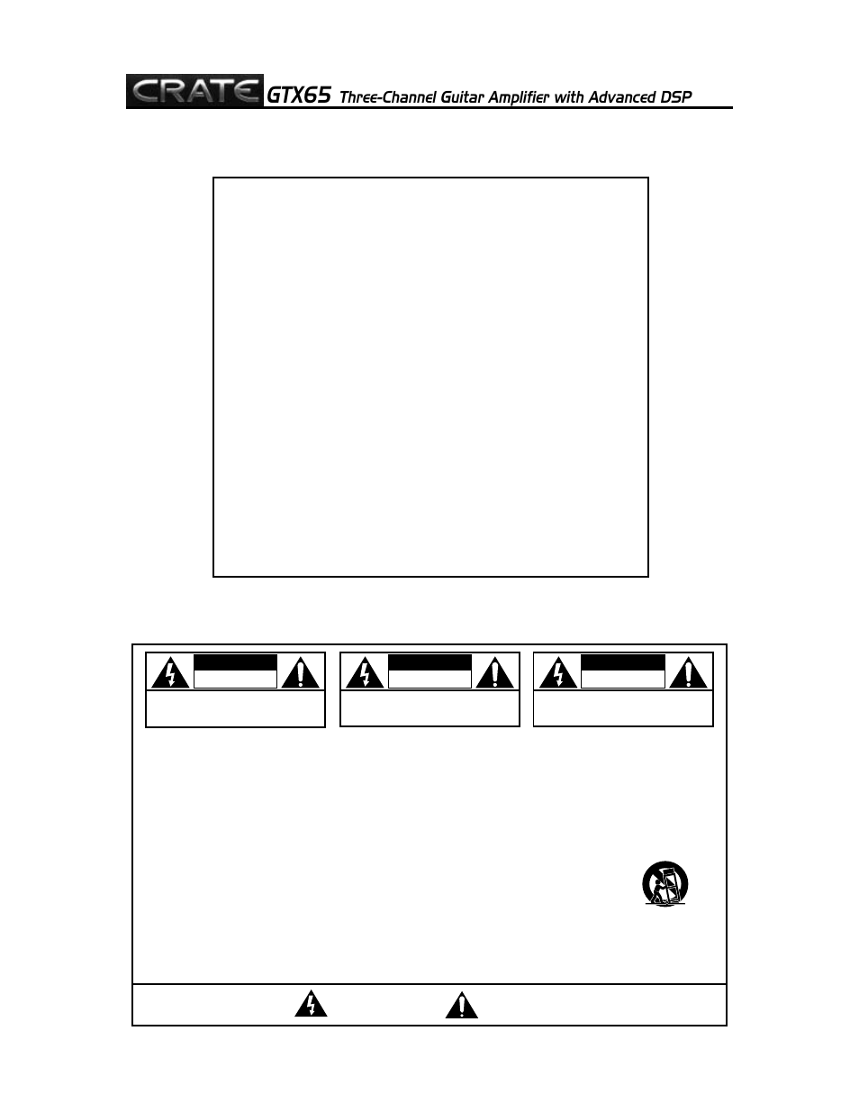 Crate Amplifiers GTX65 User Manual | Page 2 / 16