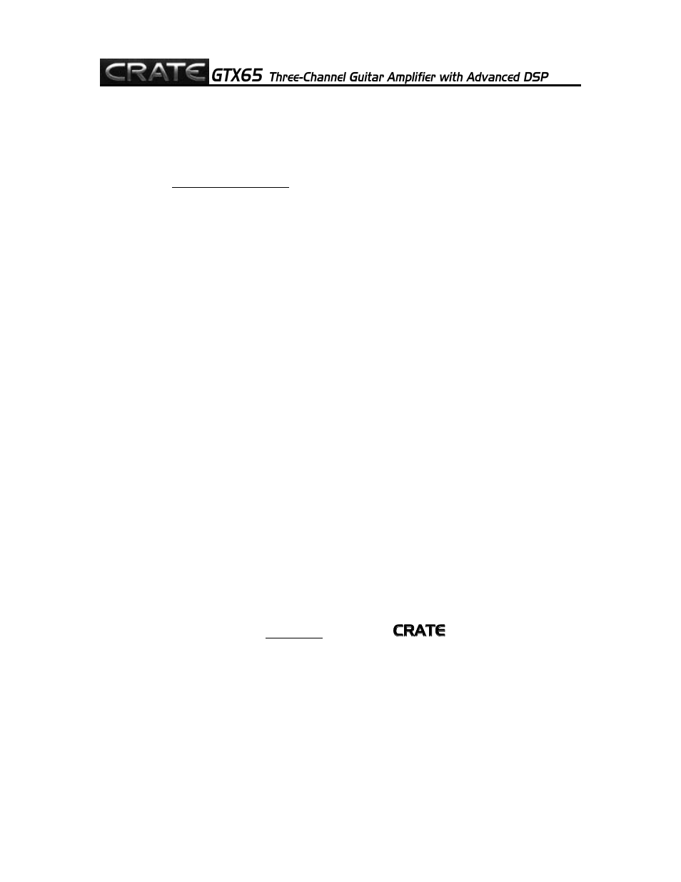 Gtx65 | Crate Amplifiers GTX65 User Manual | Page 3 / 16