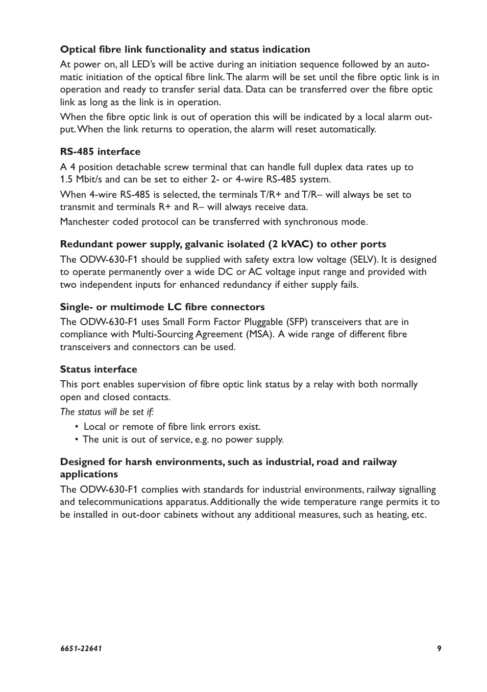 Westermo ODW-630-F1 User Manual | Page 9 / 24