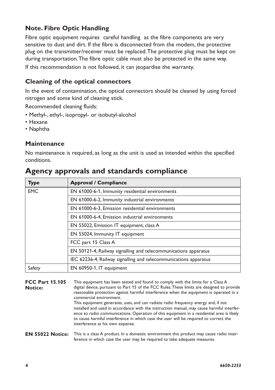 Agency approvals and standards compliance | Westermo ODW-632 User Manual | Page 4 / 28