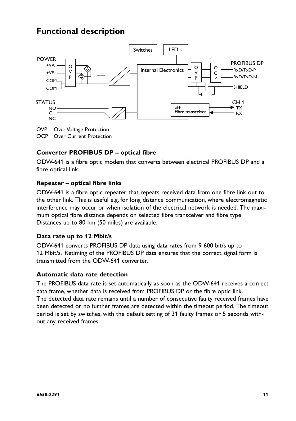 Functional description | Westermo ODW-641 User Manual | Page 11 / 28