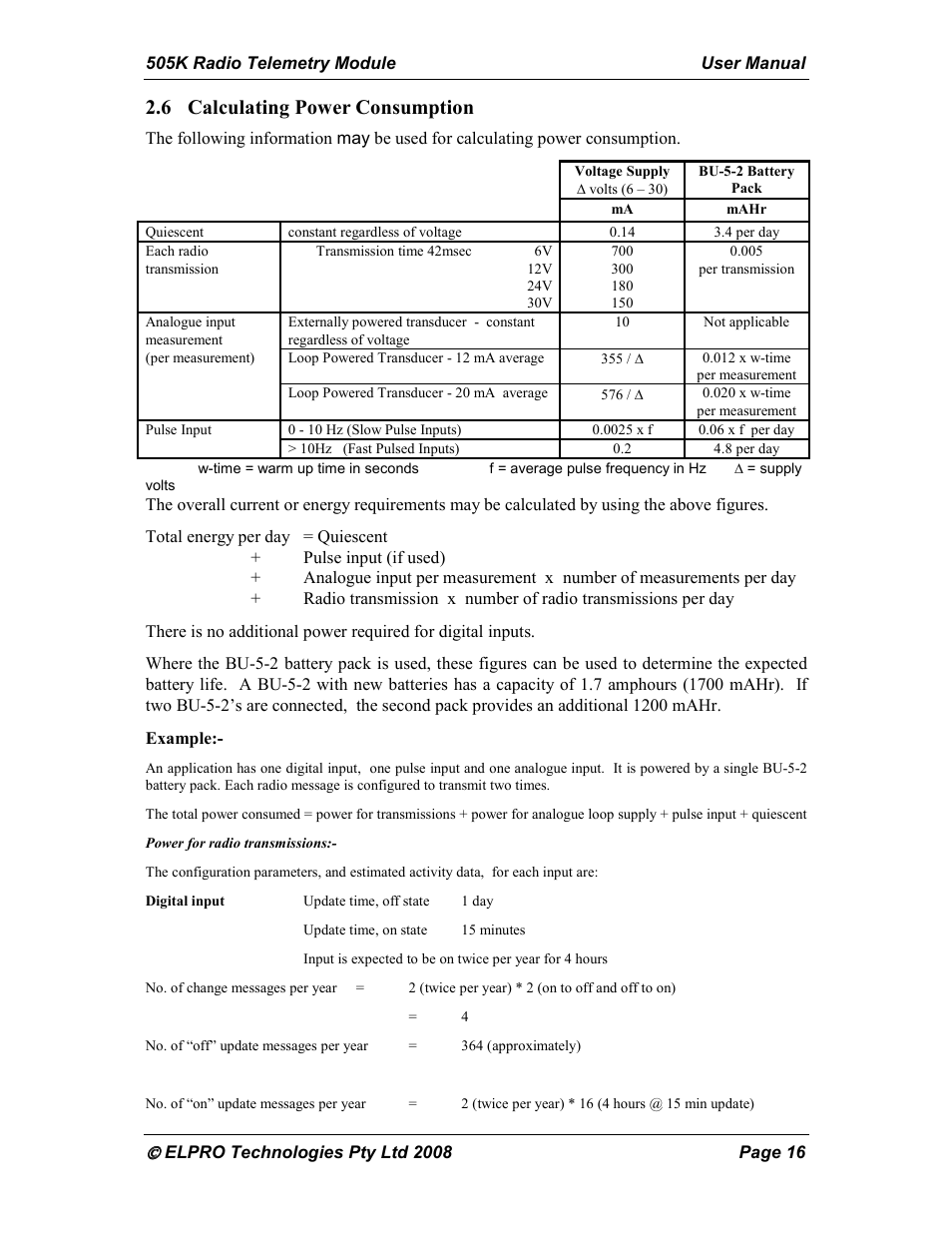 6 calculating power consumption | Westermo RM-505U-K User Manual | Page 16 / 48