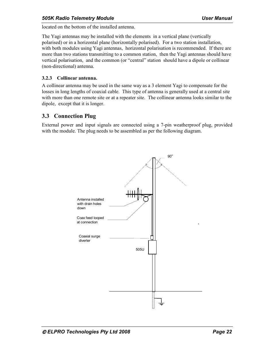 3 connection plug | Westermo RM-505U-K User Manual | Page 22 / 48