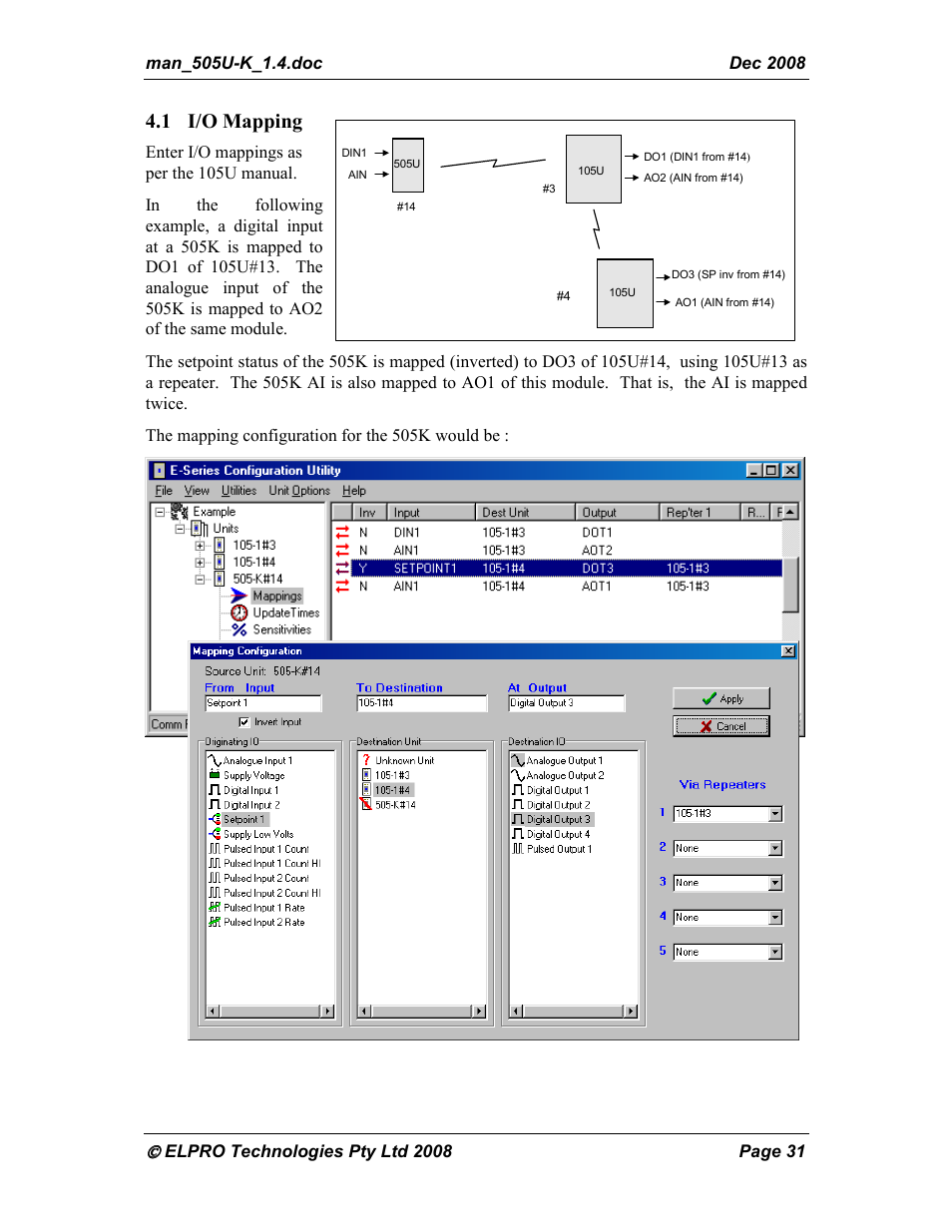 1 i/o mapping | Westermo RM-505U-K User Manual | Page 31 / 48