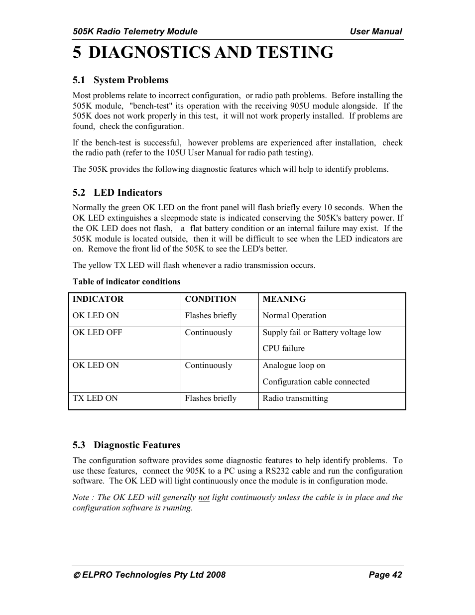 5 diagnostics and testing | Westermo RM-505U-K User Manual | Page 42 / 48