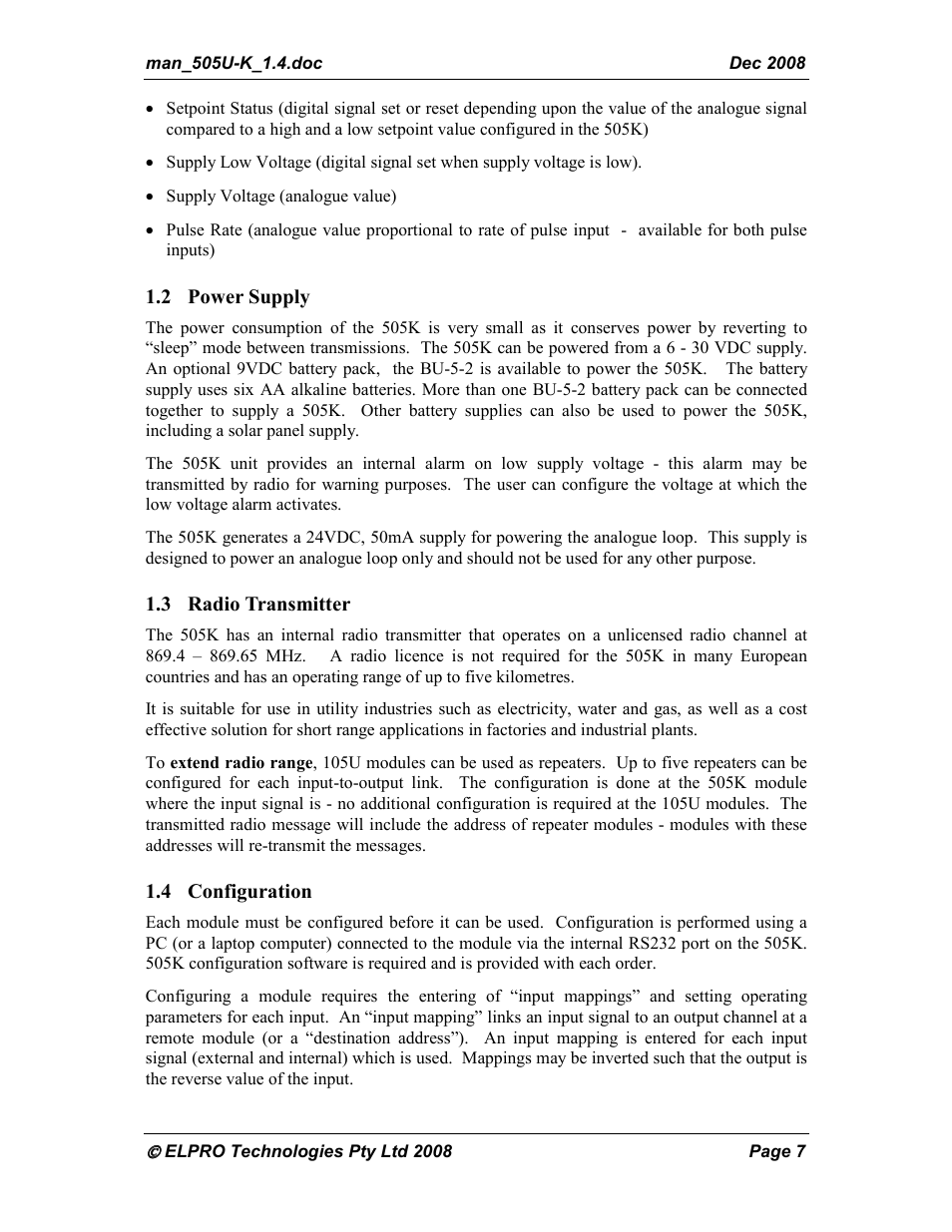 Westermo RM-505U-K User Manual | Page 7 / 48