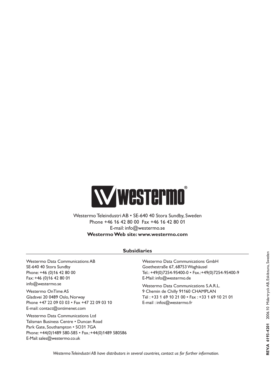 Westermo RM-80 User Manual | Page 60 / 60