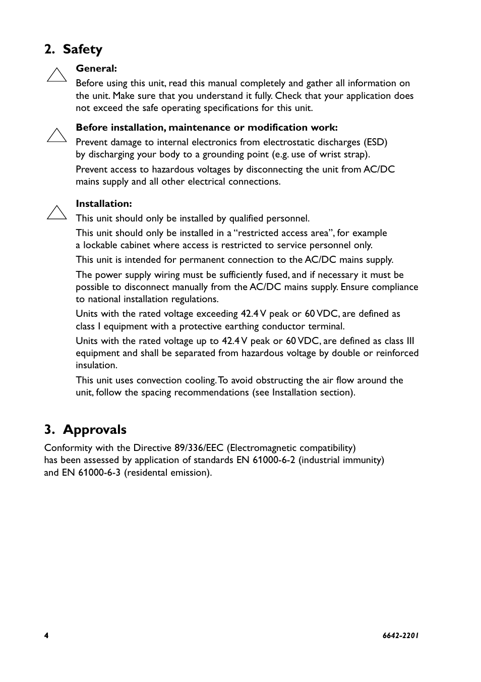 Approvals, Safety | Westermo SD-300 User Manual | Page 4 / 16