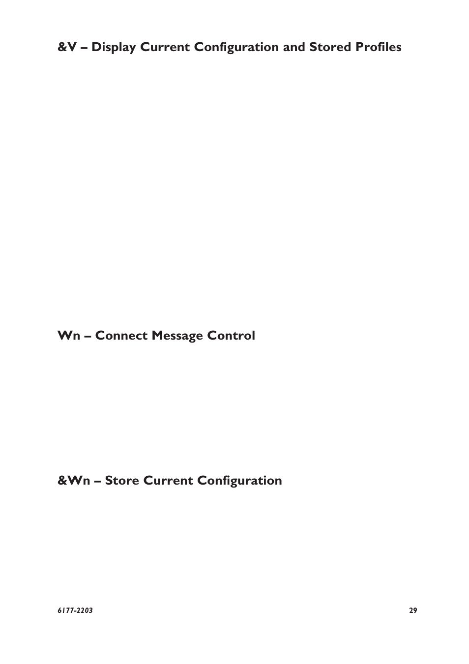 Wn – connect message control, Wn – store current configuration | Westermo TD-22 User Manual | Page 28 / 51