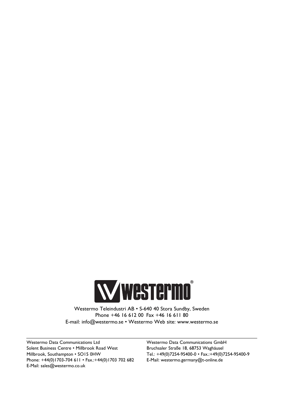 Westermo TD-22 User Manual | Page 51 / 51