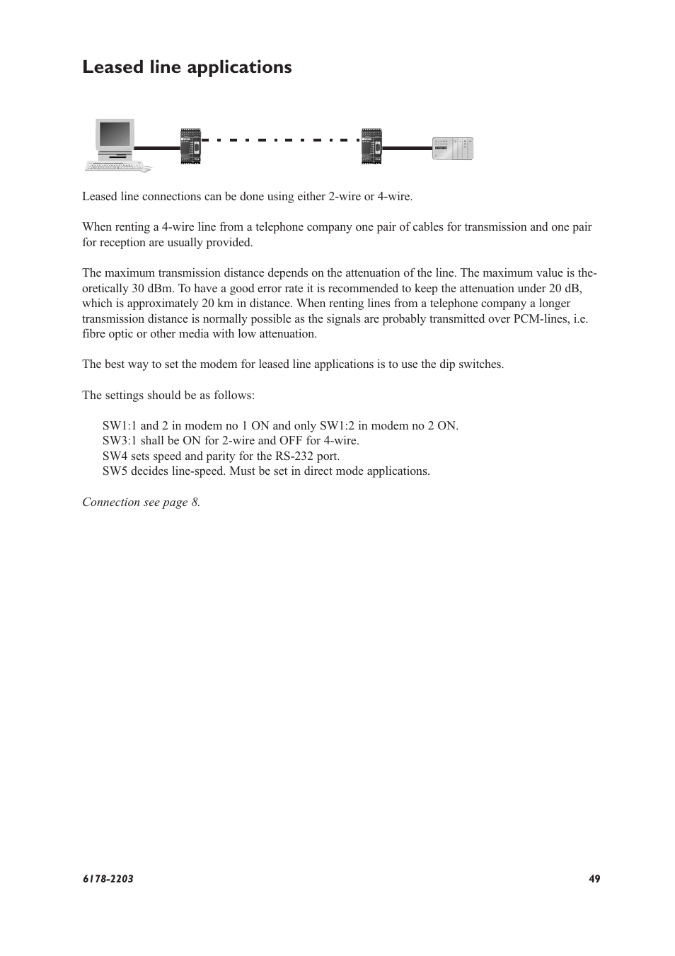 Leased line applications | Westermo TD-32 User Manual | Page 49 / 56