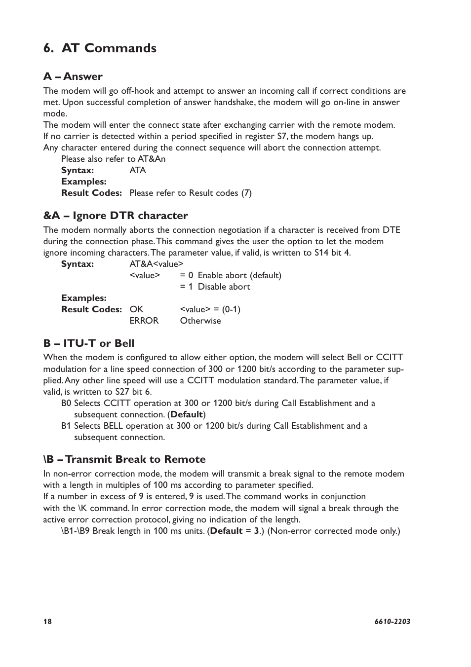 At commands | Westermo TD-34 User Manual | Page 18 / 64