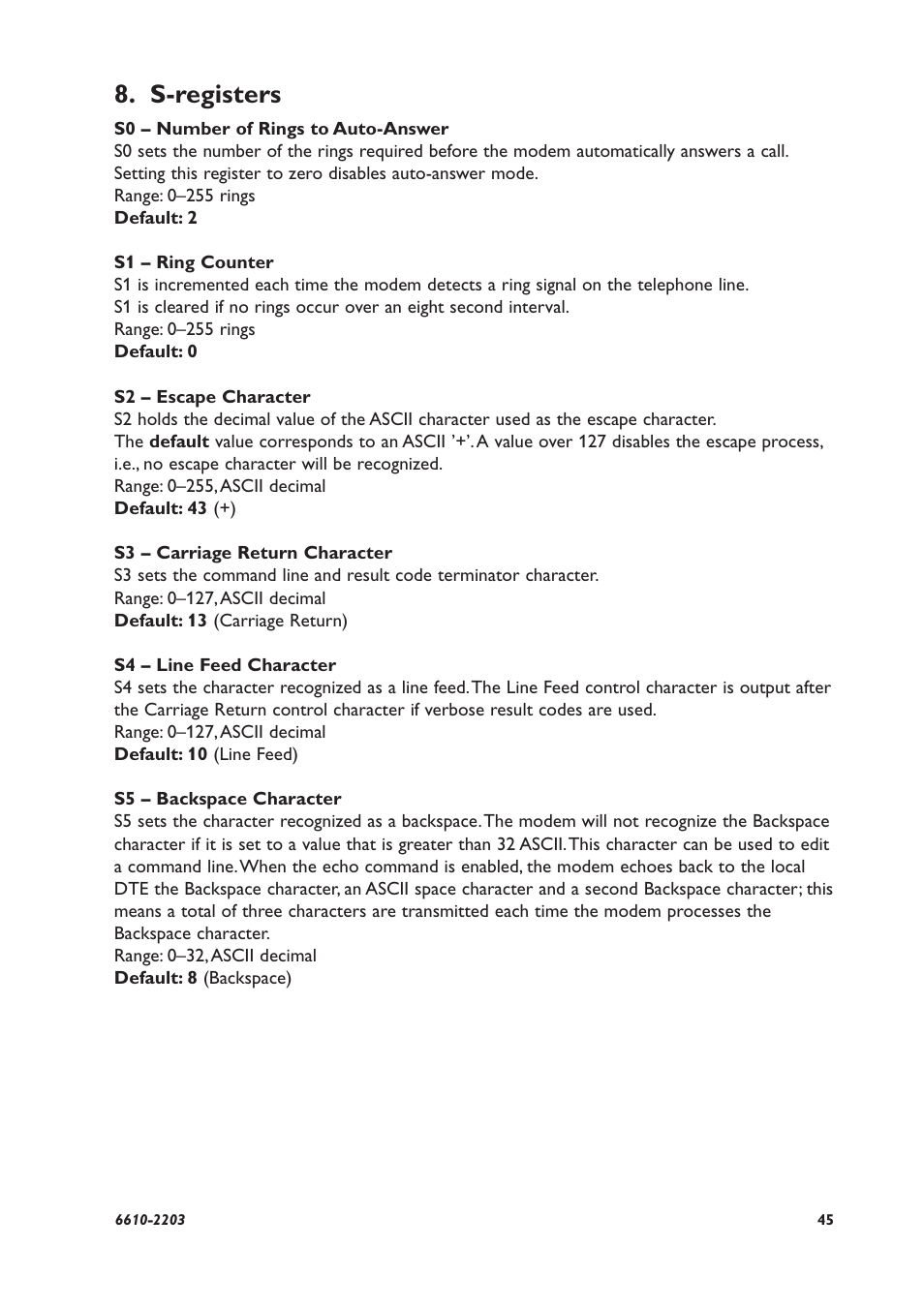 S-registers | Westermo TD-34 User Manual | Page 45 / 64