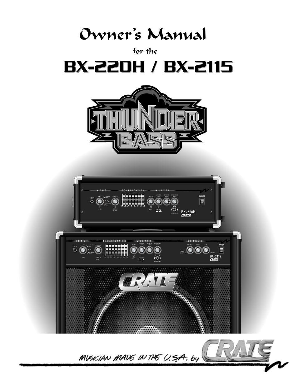 Crate Amplifiers BX-2115 User Manual | 8 pages