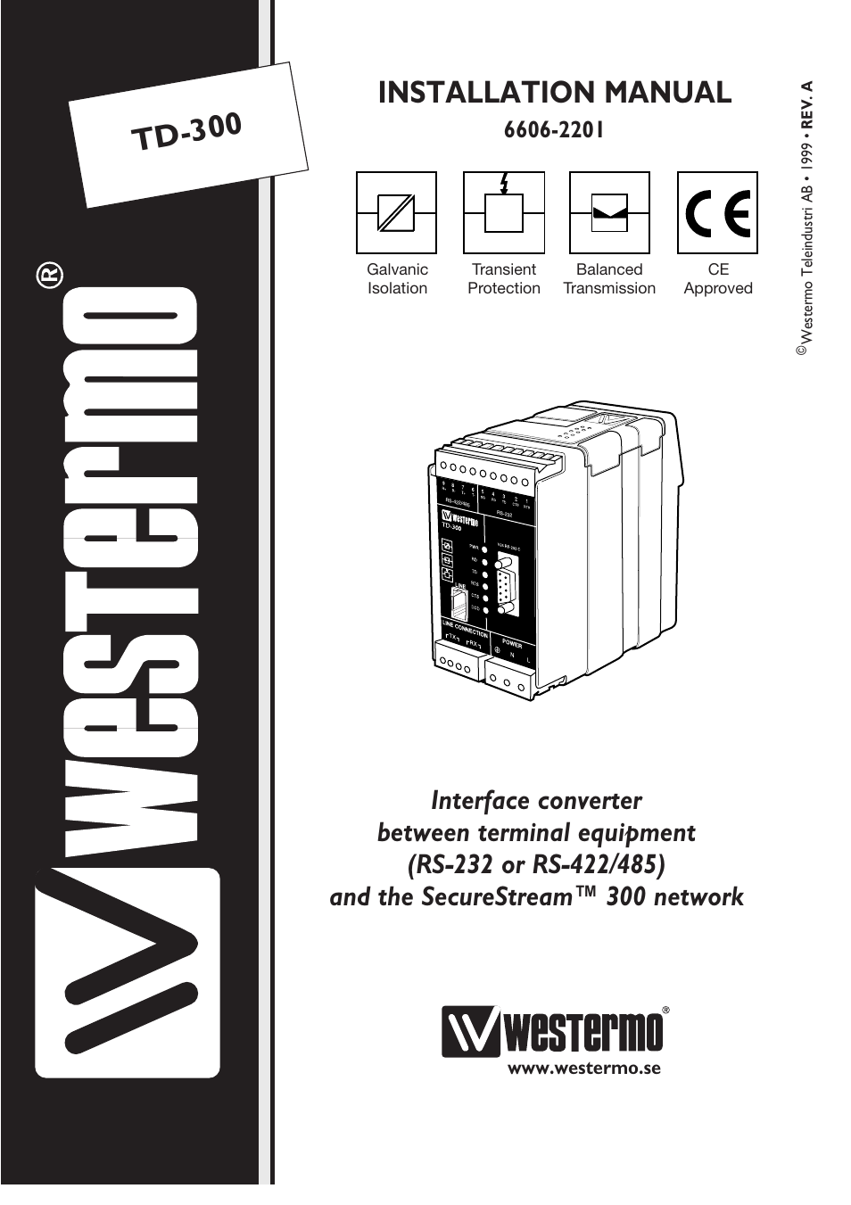 Westermo TF-300 User Manual | 20 pages