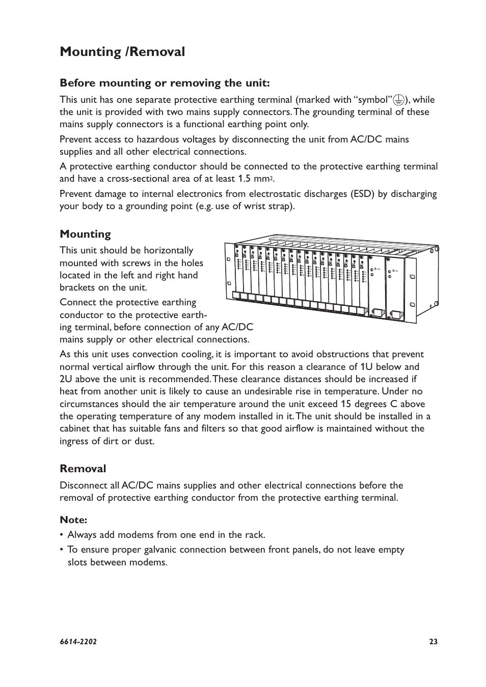 Mounting /removal | Westermo TR-36 User Manual | Page 23 / 36