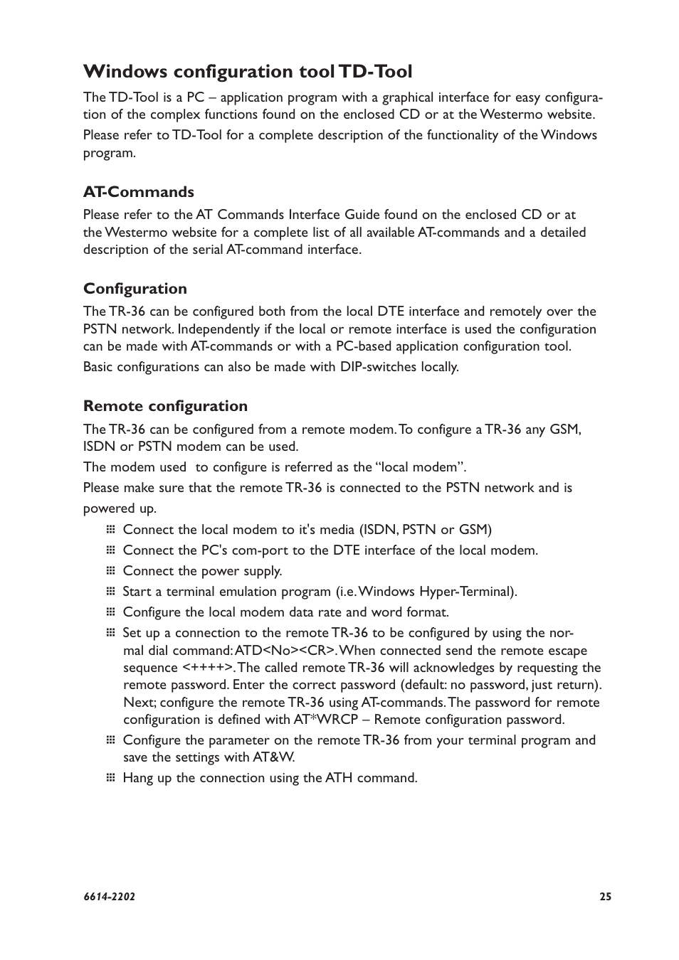 Windows configuration tool td-tool | Westermo TR-36 User Manual | Page 25 / 36