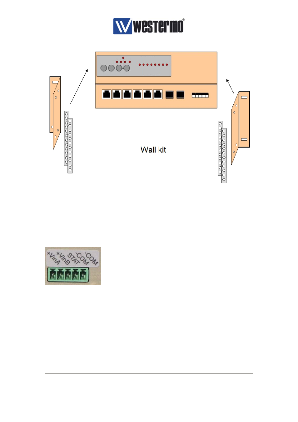 5 power connection, 6 copper drop link connection, 7 fiber drop link connection | Westermo U200 Installation guide User Manual | Page 11 / 37