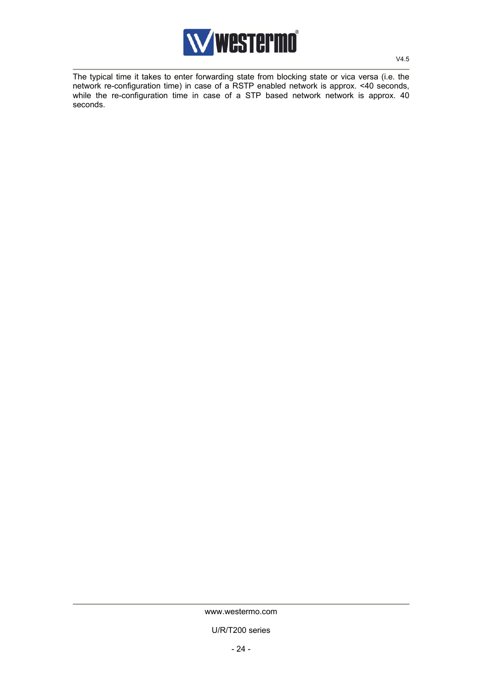 Westermo U200 Operator manal User Manual | Page 24 / 48