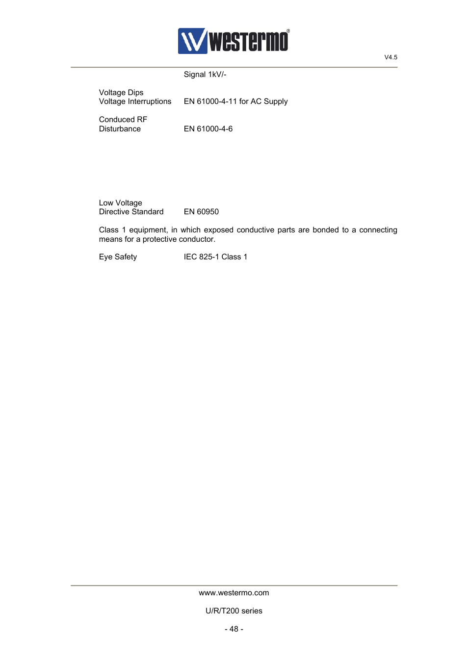6 safety | Westermo U200 Operator manal User Manual | Page 48 / 48