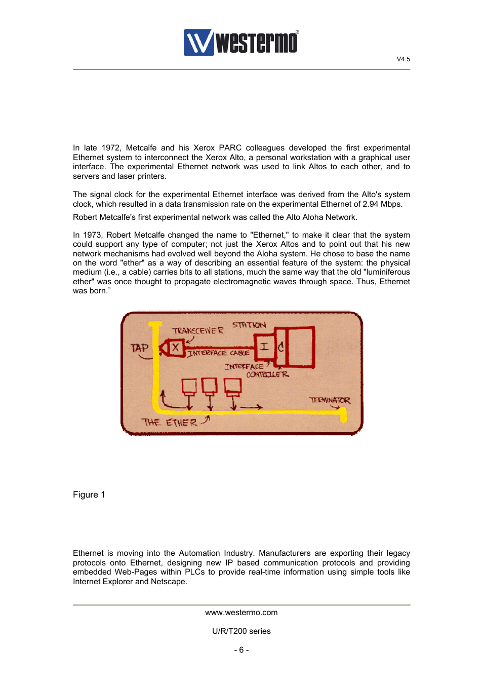 3 ethernet – industrial ethernet, 1 history of ethernet, 2 industrial ethernet – what are the differences | Westermo U200 Operator manal User Manual | Page 6 / 48