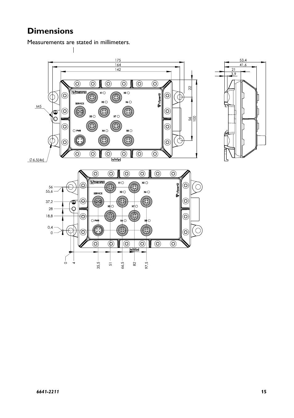 Dimensions | Westermo Viper-008 User Manual | Page 15 / 16