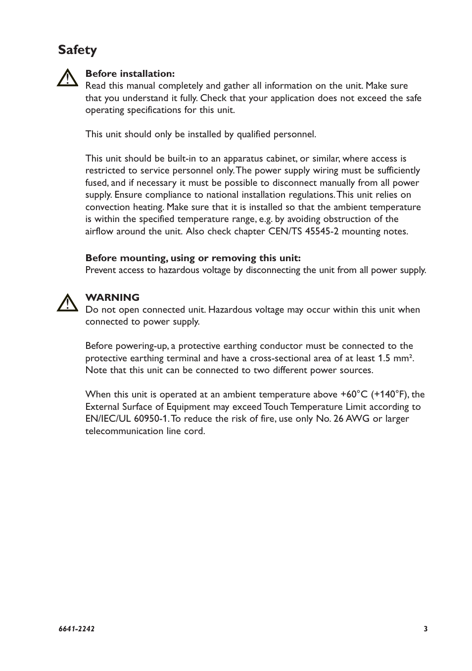 Safety | Westermo Viper-x12 User Manual | Page 3 / 24