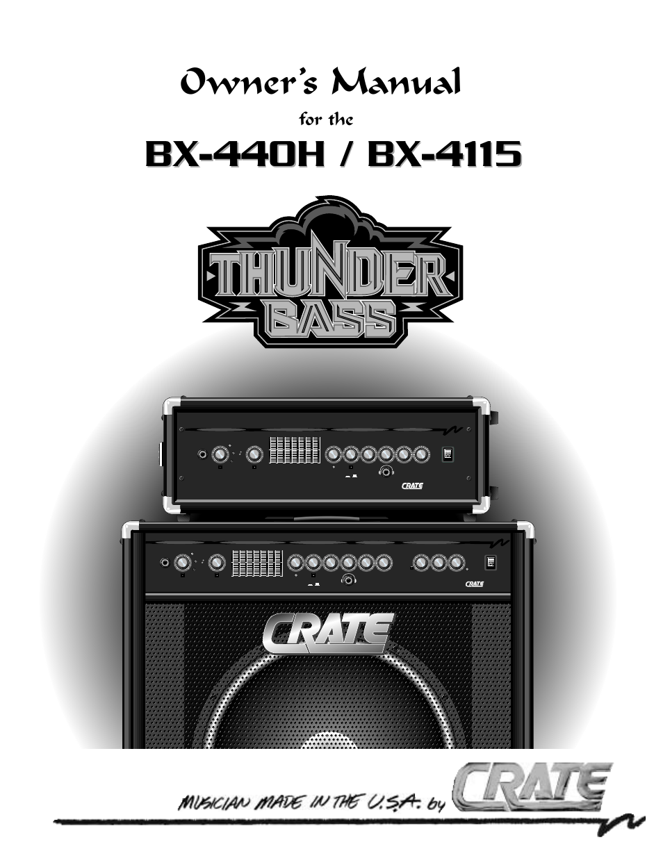 Crate Amplifiers BX-4115 User Manual | 12 pages