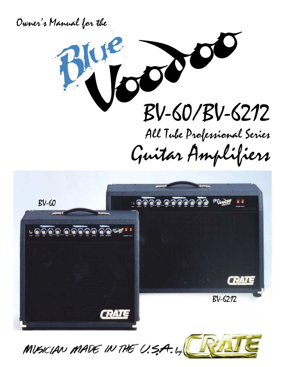Crate Amplifiers BLUE VOODOO BV-60 User Manual | 8 pages