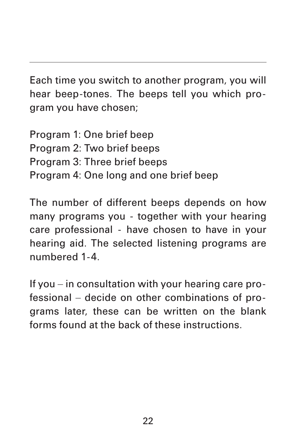 Widex AK-X User Manual | Page 22 / 44